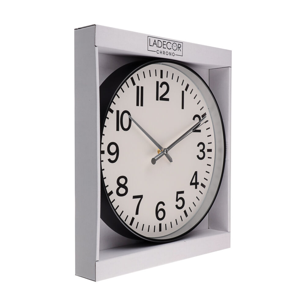 Часы настенные круглые, пластик, d30 см, цвет серебряный, арт08-17 5