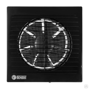 Вентилятор вытяжной "КосмоВент" В125, d=125 мм, 12 Вт, 40 дБ, 188 м³/ч, черный #1