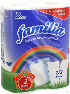 Полотенца бумажные "Familia", 2-х слойные № 2 