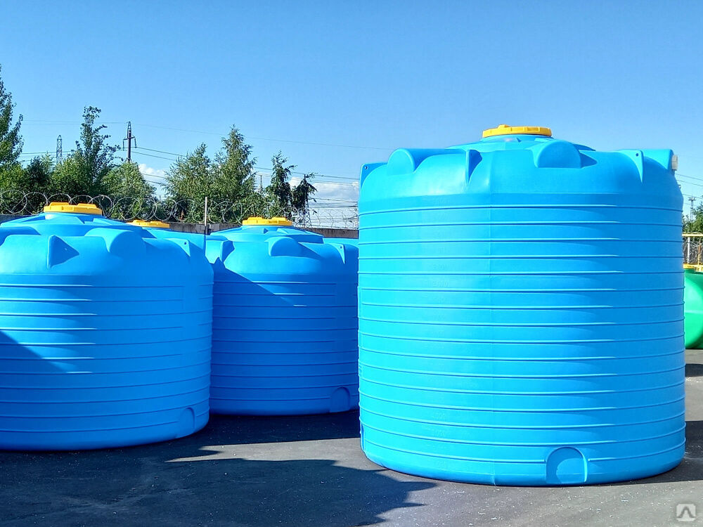Бочка пластиковая 20 м3 -20000 литров для воды, топлива, сыпучего сырья, пищевых жидкостей