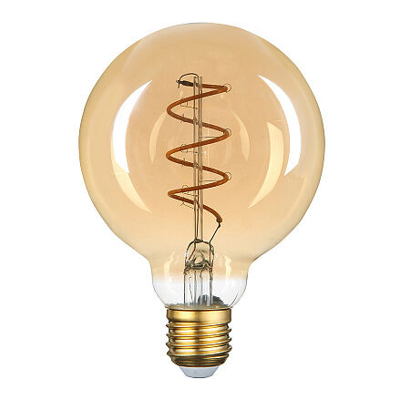 Лампа светодиод. LED 8Вт Е27 2700К филаментная Золотая спираль General 661405