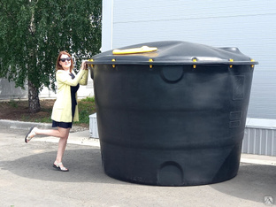 Бак для воды 5000 литров пластиковый с крышкой для воды, водоснабжения вертикальный Пласт Инжиниринг #1