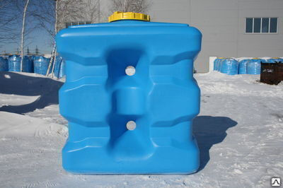 Бак пластиковаый прямоугольный 1000 литров для воды и топлива, сыпучего сырья Пласт Инжиниринг