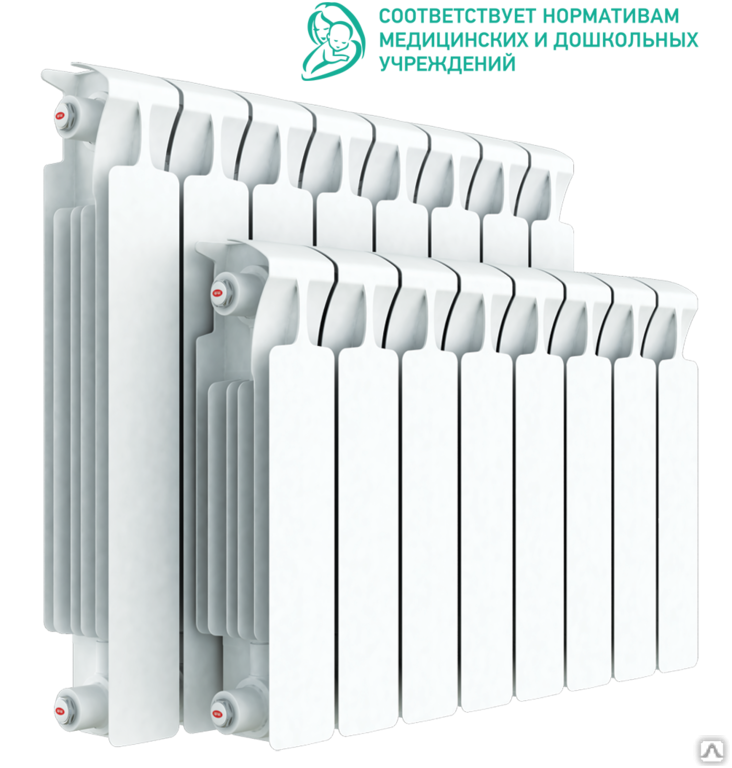Радиатор биметаллический Rifar Monolit Ventil МVR/МVL 4 секции 500 мм