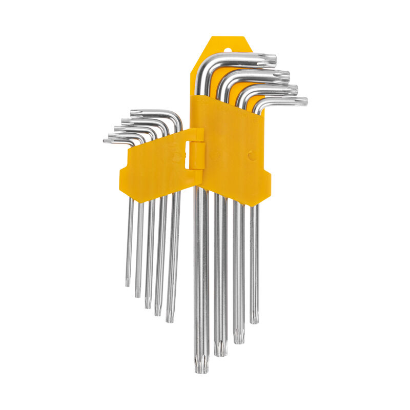 Набор ключей имбусовых 9 шт.,ТТ10-ТТ50, закаленные, удлиненные, никель Tamper-Torx Kranz 3
