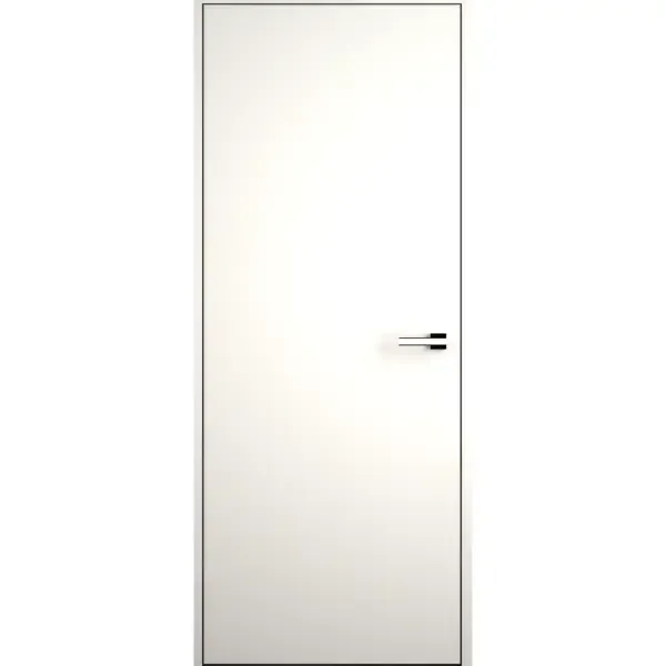 Дверь межкомнатная скрытая левая (на себя) Invisible 80x200 см эмаль цвет Белый с замком