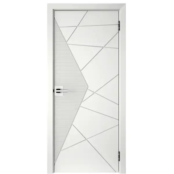 Дверь межкомнатная глухая с замком и петлями в комплекте Соло 3 70x200 эмаль цвет белый