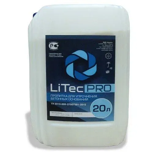 Гидрофобная упрочняющая пропитка LiTec PRO, 20л
