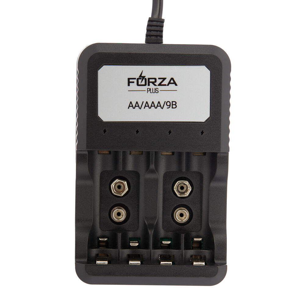 FORZA Зарядное устройство для аккумуляторов AA/AAA - до 4шт, кабель 70см, вилка 220в #1