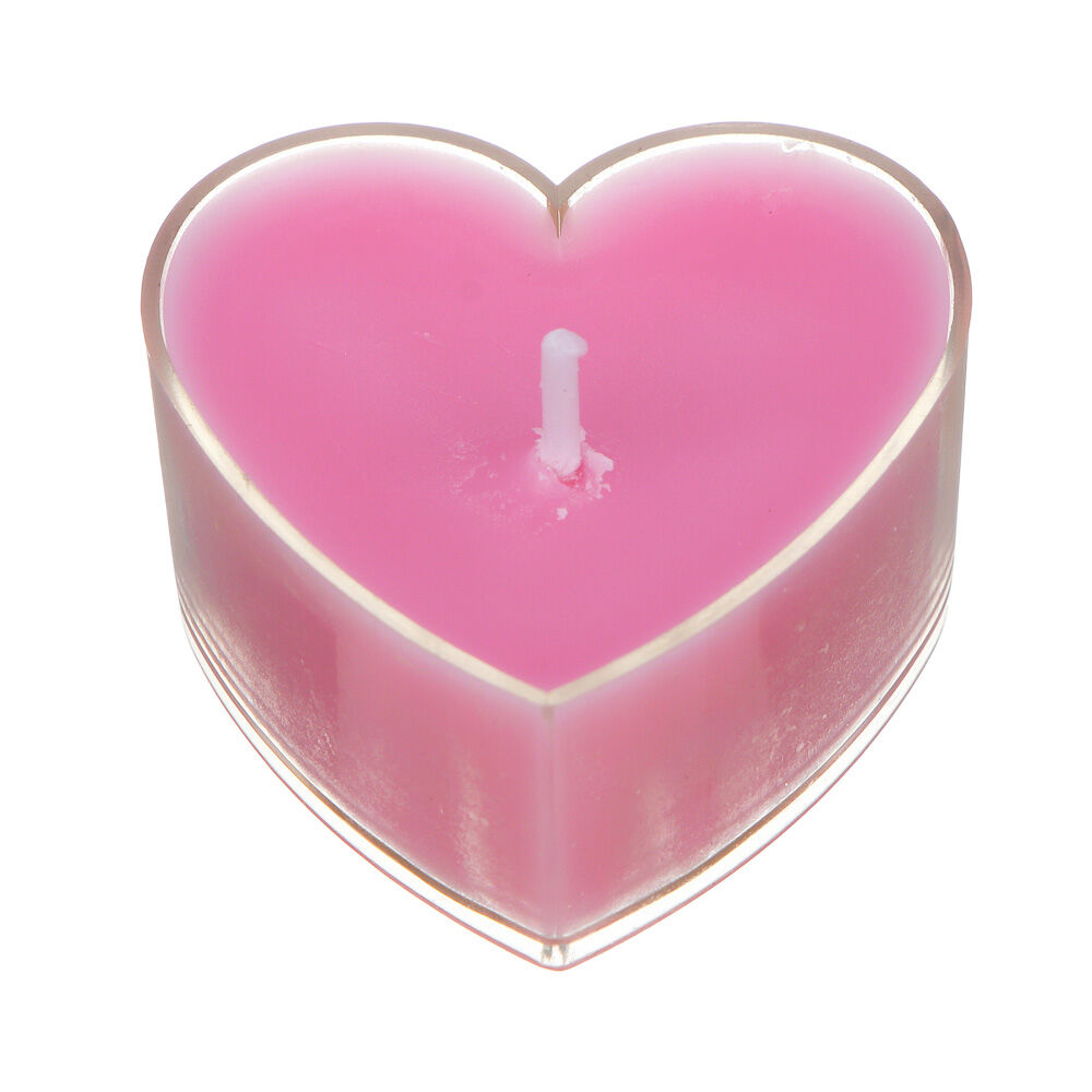LADECOR Набор свечей в гильзе в виде сердца, 7 шт, парафин, пластик (4x2 см) цвет розовый 4