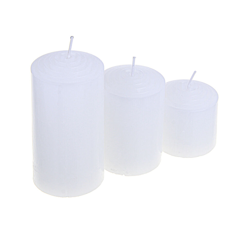 LADECOR Набор ароматических свечей, парафин, 3 шт, набор (5x5 см, 5x7,5 см, 5x10 см), хлопок 1
