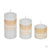 LADECOR Набор ароматических свечей, парафин, 3 шт, набор (5x5 см, 5x7,5 см, 5x10 см), хлопок #5