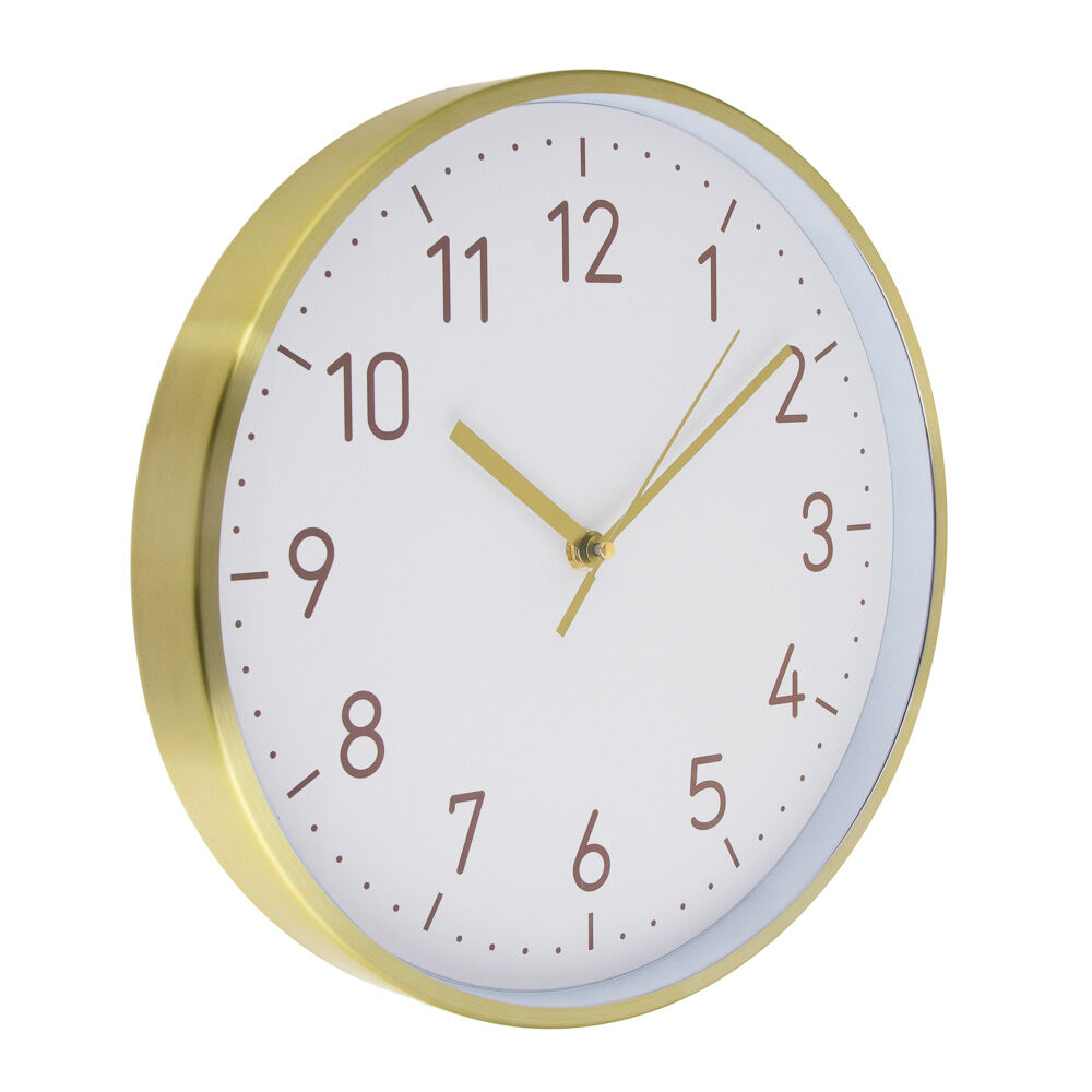LADECOR CHRONO Часы настенные круглые, металл, d30 см, 1xAA, цвет белый, арт.06-33 3