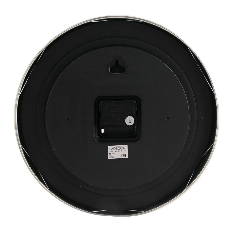 LADECOR CHRONO Часы настенные круглые, металл, d30 см, 1xAA, цвет белый, арт.06-33 4