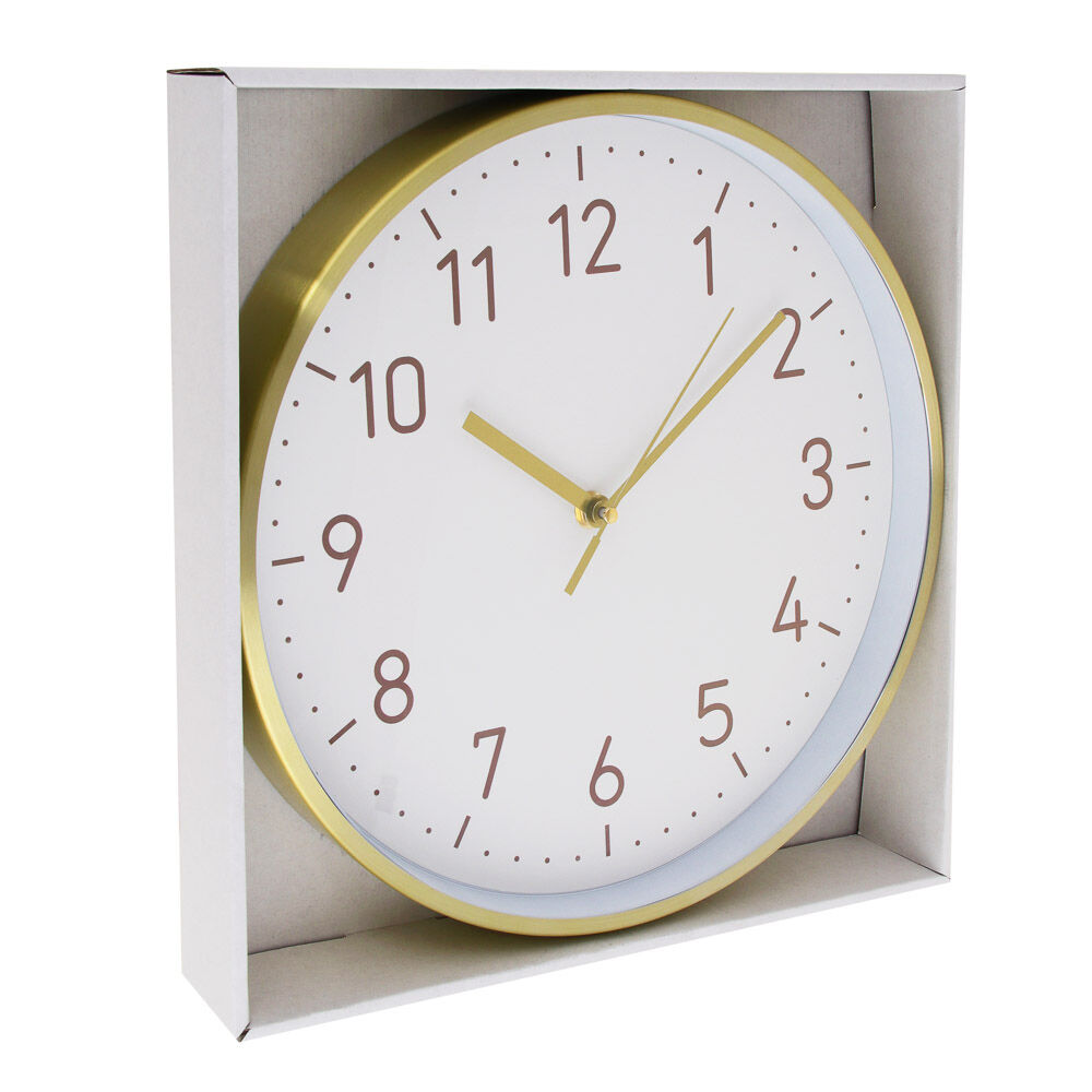 LADECOR CHRONO Часы настенные круглые, металл, d30 см, 1xAA, цвет белый, арт.06-33 5