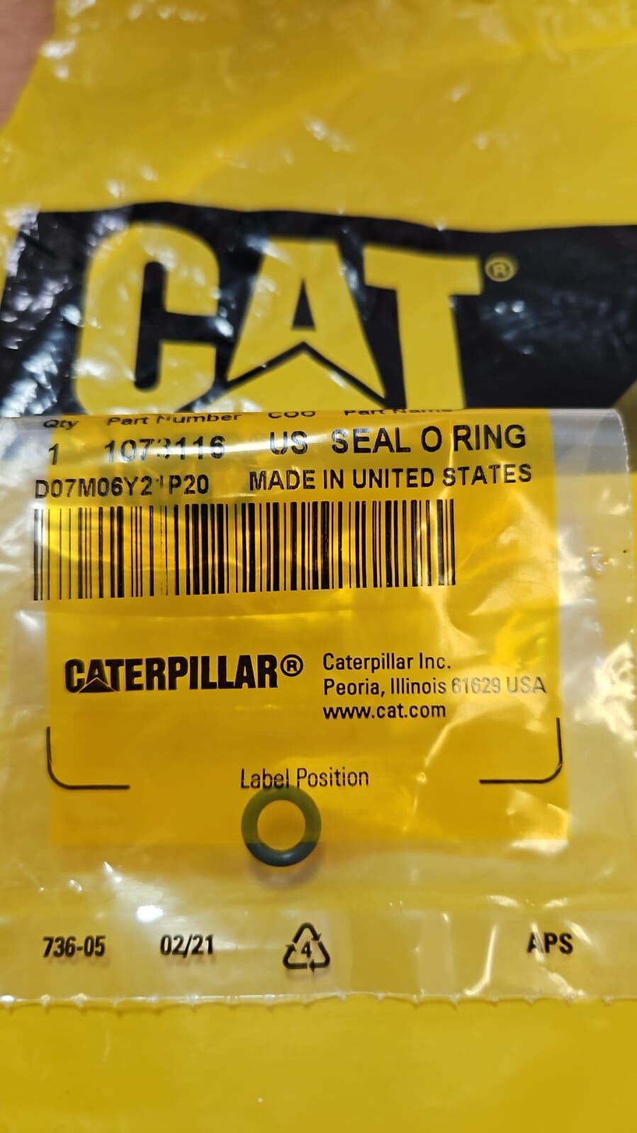 107-3116 Кольцо CAT 1073116
