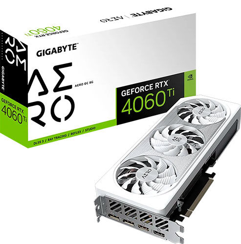 Видеокарта Gigabyte GeForce RTX 4060 Ti AERO OC 8GB (GV-N406TAERO OC-8GD)