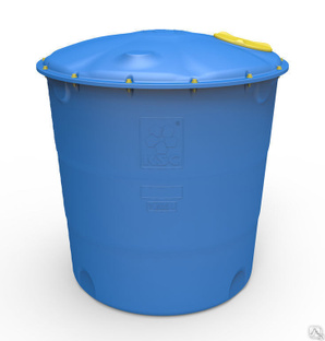 Бак для воды 7500 литров пластиковый с крышкой для воды, водоснабжения вертикальный #1