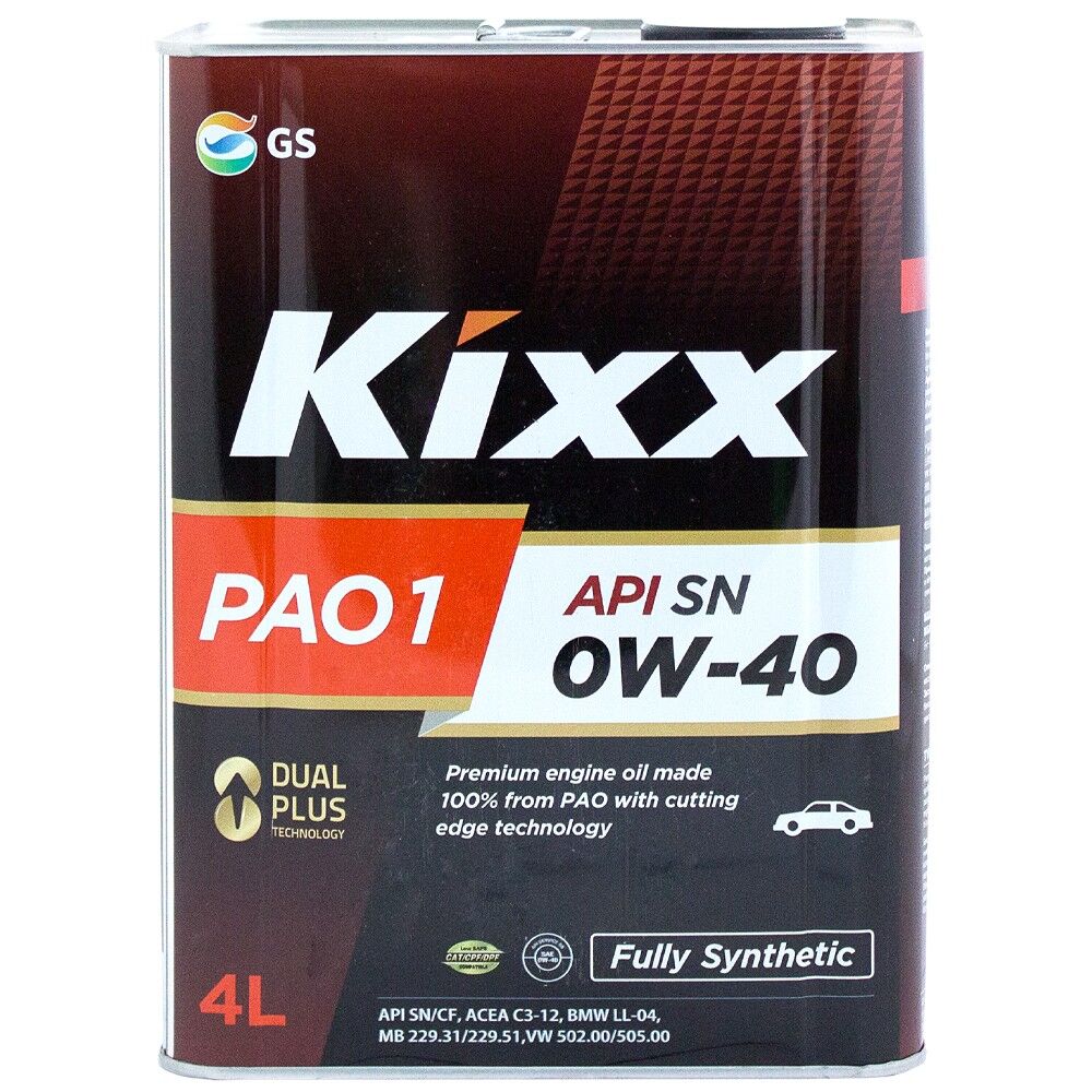 Масло моторное Kixx PAO 1 0w-40 API SN