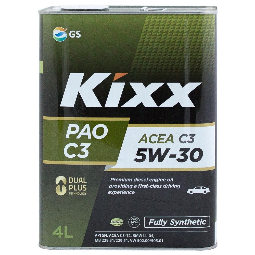 Масло моторное Kixx PAO 5w-30 API SN/CF, ACEA C3, МВ 229.51