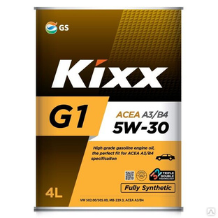 Масло моторное Kixx G1 5w-30 API SN/CF, ACEA A3/B4 