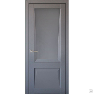 Двери межкомнатные Perfecto 106 серый бархат, полотно остекленное 80*200 #1