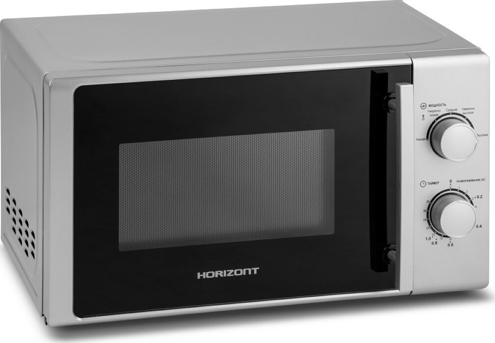 Микроволновая печь HORIZONT 20MW700-1378BIS 20 л серебристый, 0,7 кВт 66314 1
