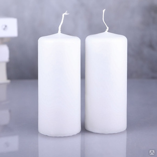 Свечи декоративные белые пеньковые Омский свечной, набор из 2 шт. Омский Свечной 79023 #1