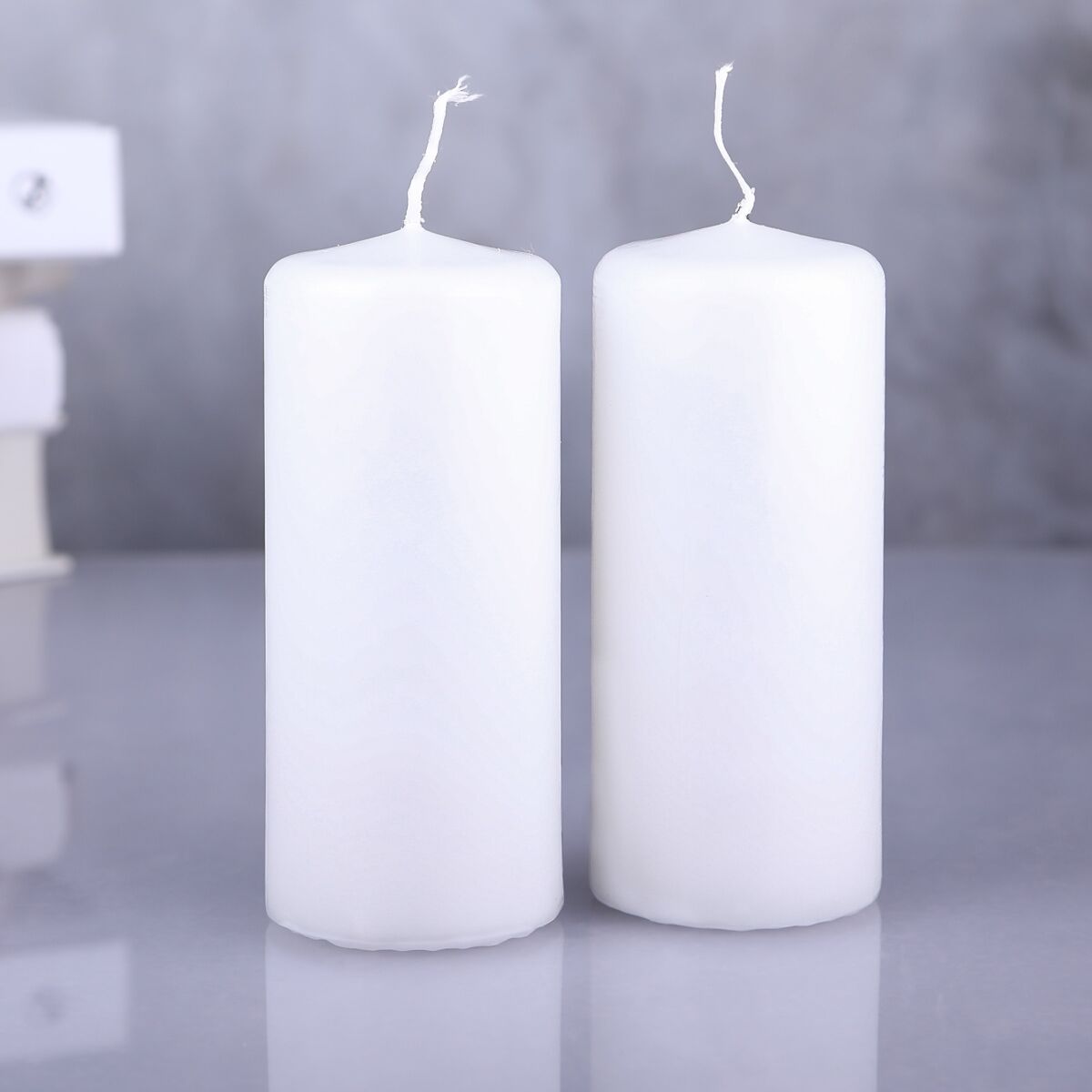 Свечи декоративные белые пеньковые Омский свечной, набор из 2 шт. Омский Свечной 79023 1