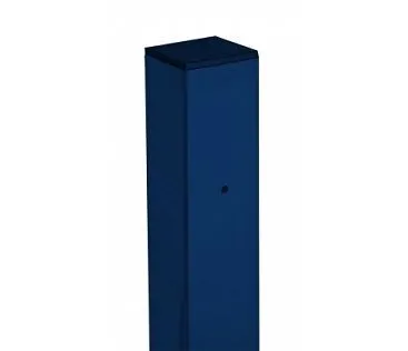 Столб 2,5 м RAL 5005 (синий) 60х40х1,2 мм без отв. под бетон цинк полимер. с заглушкой GL, УТ-00015769