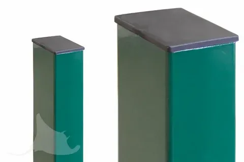 Столб 2,5 м RAL 7016 (графит) 60х40х1,2 мм без отв. под бетон цинк полимер. с заглушкой GL, УТ-00017870