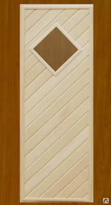 Дверь для бани и сауны из липы со стеклом купить с доставкой - Столярка 22