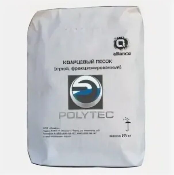 Кварцевый песок Polytec SQ08 (фракция 0,63 – 1,25 мм), 25кг.