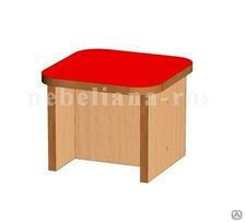 Банкетка для шкафа с нишей односекционного, красная, арт. 17-012