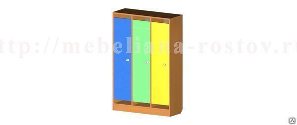 Шкаф для одежды трехсекционный, цоколь, цвет 900х320х1320 арт.11-022