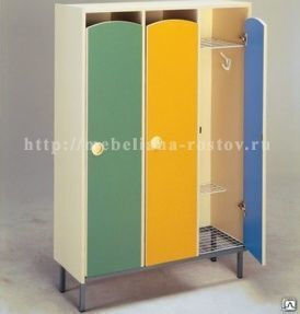 Шкаф для одежды трехсекционный на металлокаркасе арт. 11-006