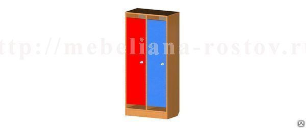 Шкаф для одежды двухсекционный, цоколь, цвет 600х320х1320 арт.11-020