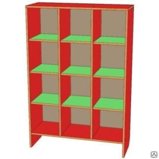 Шкаф для горшков 12 мест, вертикальный, цветной арт.13-014