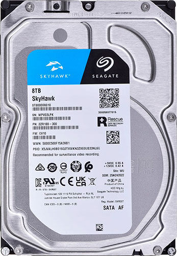 Жесткий диск Seagate SkyHawk Surveillance, 3.5'', 8Tb, SATA III, 7200rpm, 256MB (ST8000VX010) SkyHawk Surveillance 3.5''