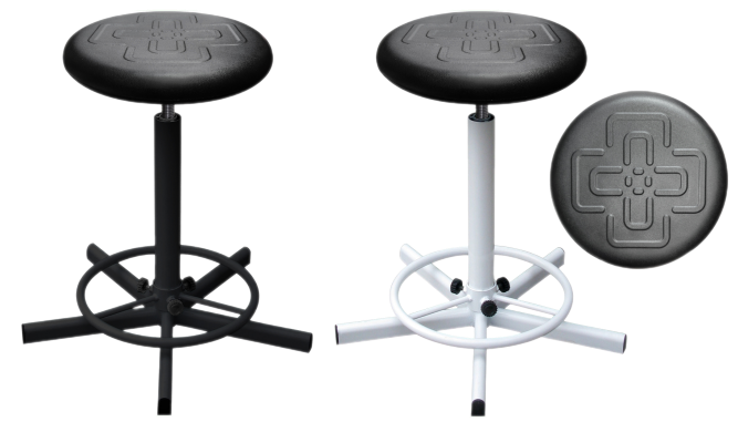 Табурет винтовой лабораторный с круглым полиуретановым сиденьем М92-04