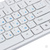 BY Клавиатура мембранная, 104кл., пластик, белая, синяя кириллица, каб.200см #5