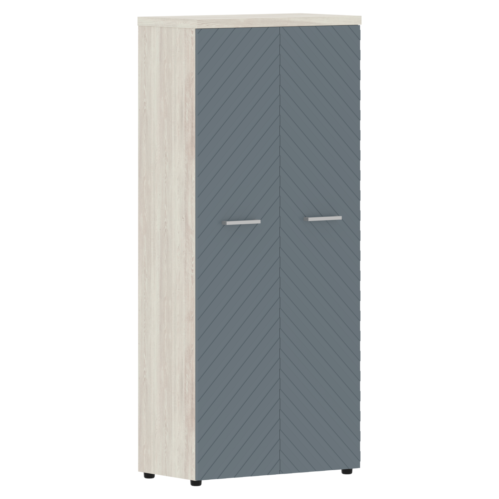 Шкаф глухими дверьми и топом "TORR LUX" Skyland, Сосна Эдмонт/Серо-голубой (арт. TLHC 85.1), 854х452х1958 мм
