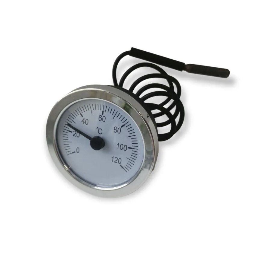 Термометр капиллярный круглый (хром. кольцо) 0-120С длина капилляра 550 мм