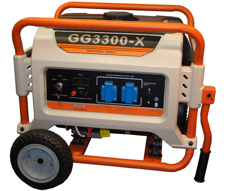 Бензиновый генератор резервного электроснабжения с воздушным охлаждением GG3300-Х russian engineering group
