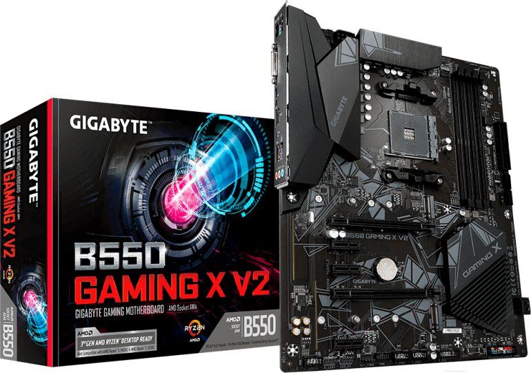 Материнская плата Gigabyte B550 GAMING X V2 Soc-AM4 AMD B550 4xDDR4 ATX AC'97 8ch(7.1) GbLAN RAID+DVI+HDMI