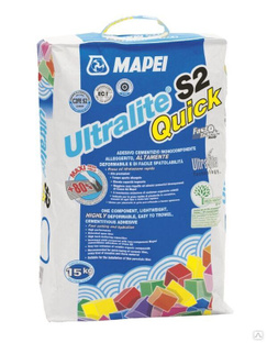 Клей для плитки и камня Mapei Ultralite S2 Quick белый, 15 кг 