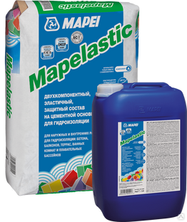 Гидроизоляция Mapei Mapelastic A+B 2-х компонентная, 32 кг 