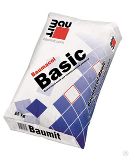 Клей для плитки и керамогранита Baumit Baumacol Basic серый, 25 кг 
