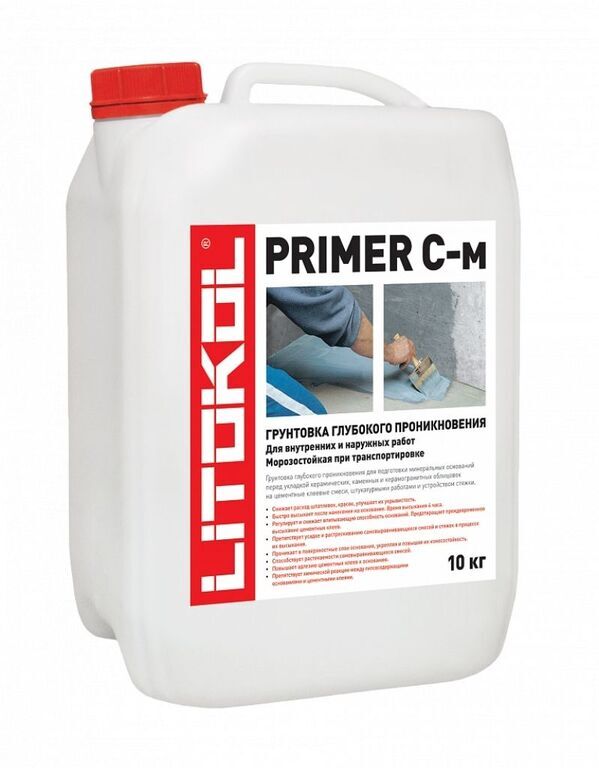 Грунтовка глубокого проникновения Litokol Primer C-M, 10 кг