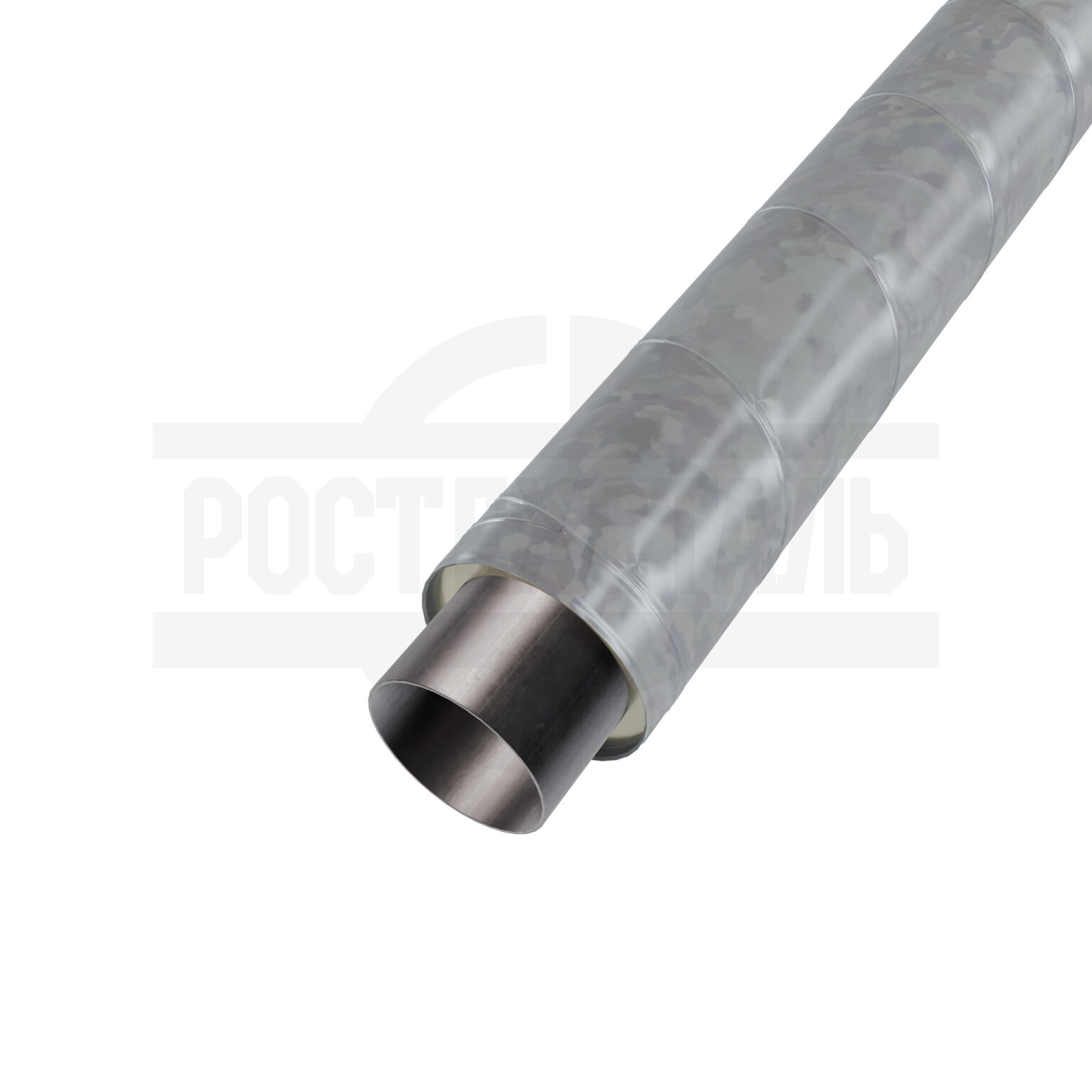 Труба стальная в ППУ ОЦ изоляции 530 мм ГОСТ 30732-2020 оцинкованная